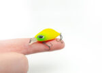 Aoclu Mikro Wobbler für Forelle, Barsch und Döbel in Neon Gelb