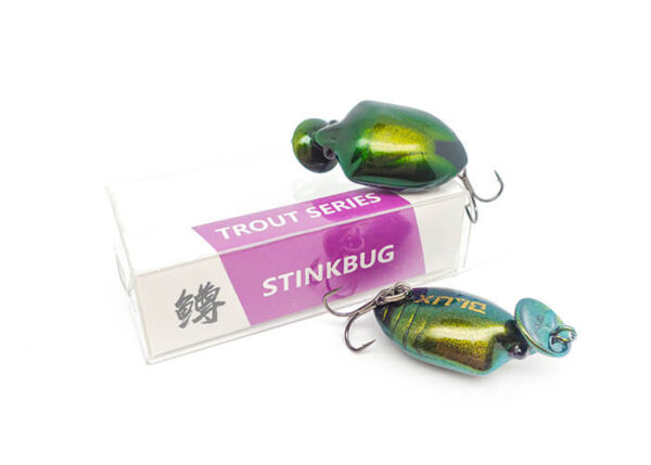 Stinkbug Forellenköder Forellenwobbler Grün Detailbild