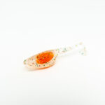Mini Gummifisch Angelköder für Barsch, Forelle und Döbel in Orange