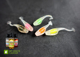 Angelköder Gummifische für Barsch, Forelle und Döbel in verschiedenen Farben