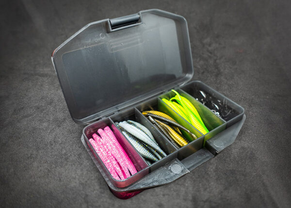 Geschenk für Angler Gummifische 60 Teile Box