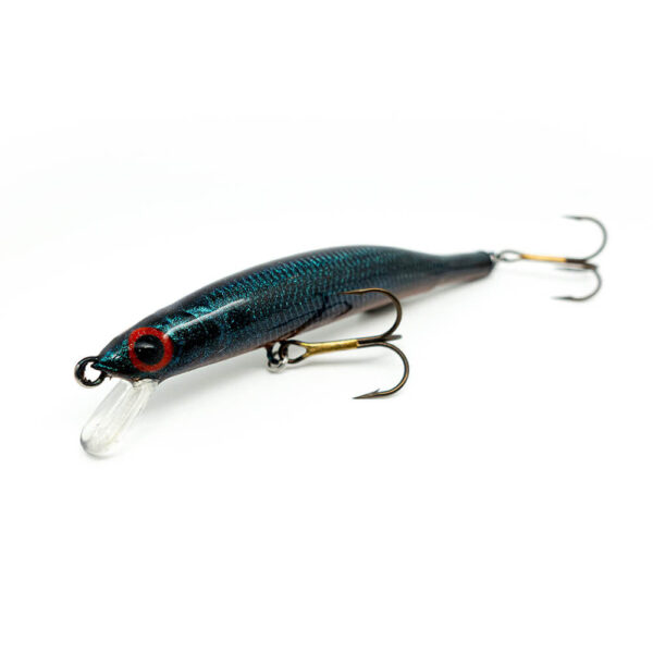 Schlanker Minnwo Twitchbait Wobbler Dunkel und UV aktiv