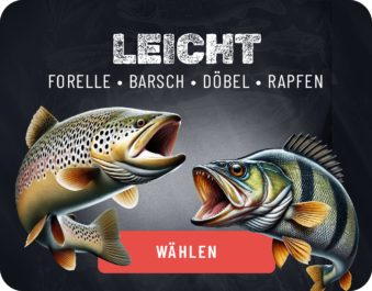 Leichte Angelköder für Forelle, Barsch und Döbel.