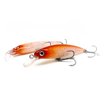 Handgestalteter Twitchbait Wobbler in der Farbe Weißfisch Neon.