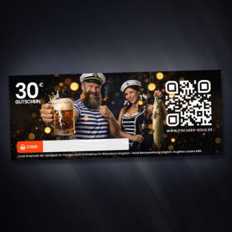 Gutschein für Angler zum Vatertag im Wert von 30 Euro.