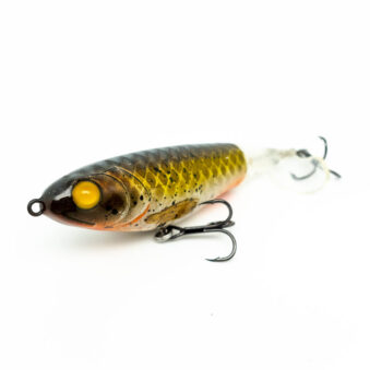 Topwater Köder Oberflächenköder Plopper in der Farbe Gold/Gelb