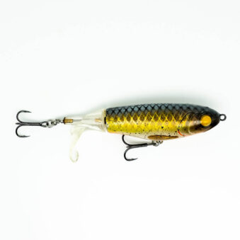 Topwater Köder Oberflächenköder Plopper in der Farbe Gold/Gelb Gesamtansicht