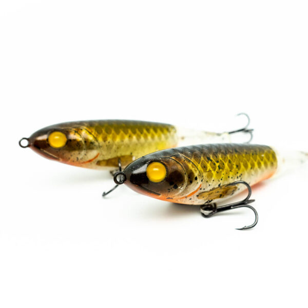 Topwater Köder Oberflächenköder Plopper in der Farbe Gold/Gelb in Gesamtansicht