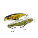 Hecht und Barsch Wobbler in der Farbe Duo Gold/Silber/Holo